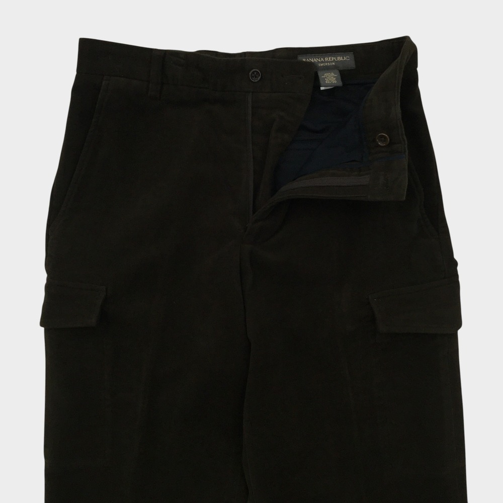VINTAGE Banana Republic Emerson Cargo Pants Mens 32 Moleskin Cotton Straight